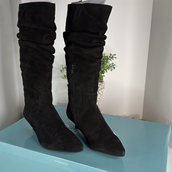 Seychelles Acquainted Slouch Boots Sz 8 Black Suede - Picture 12 of 12